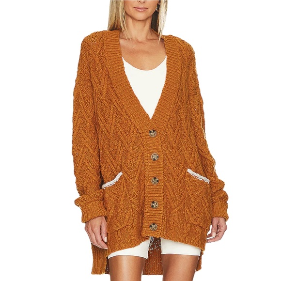 NEW Free People Montana Cable Cardigan - Picture 6 of 14